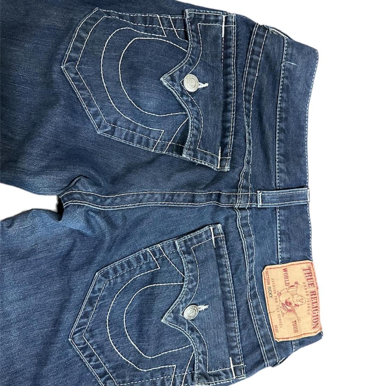 Ricky trues jeans White stitching Size 30x29... Depop