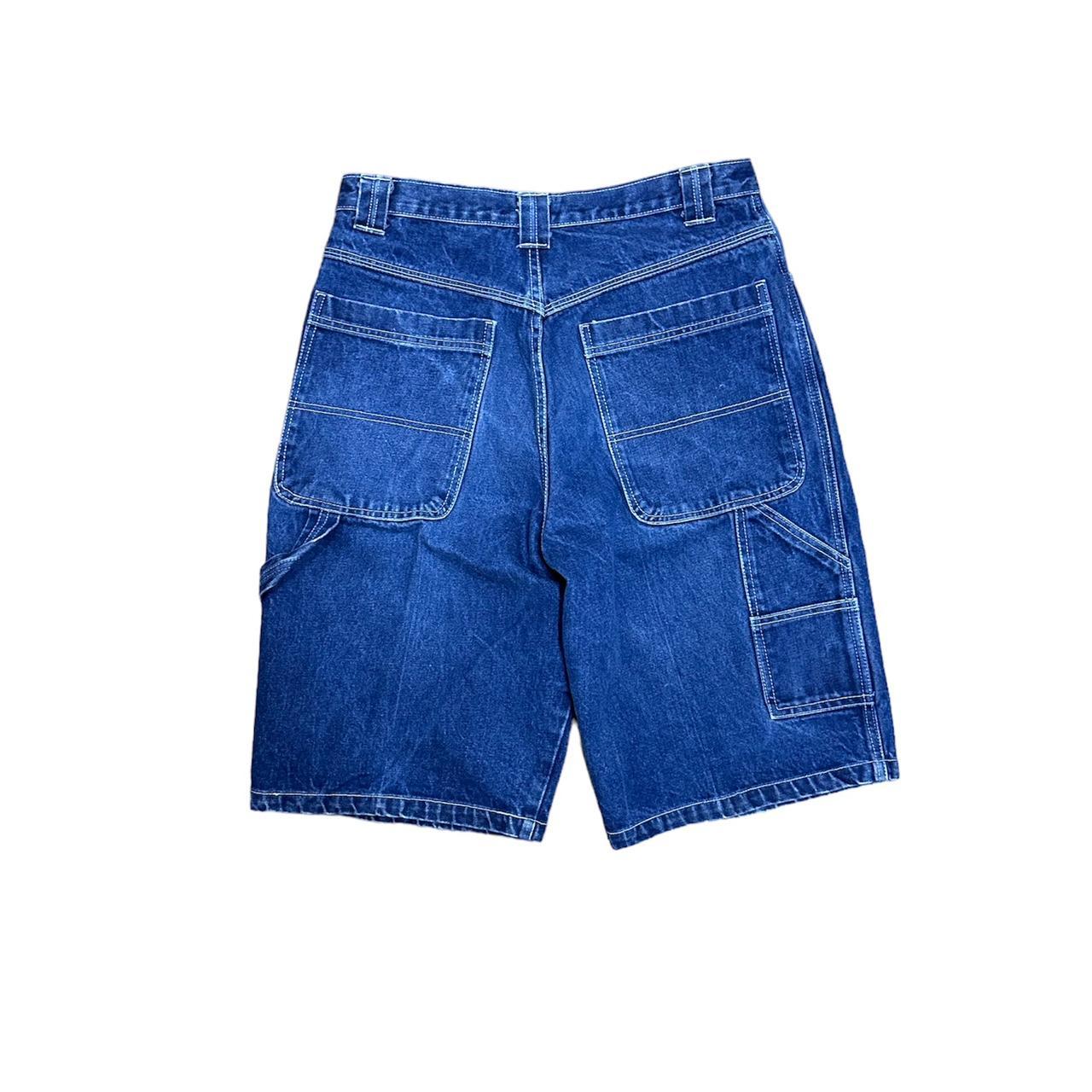 Y2k blue baggy jorts Y2k carpenter blue jorts... - Depop