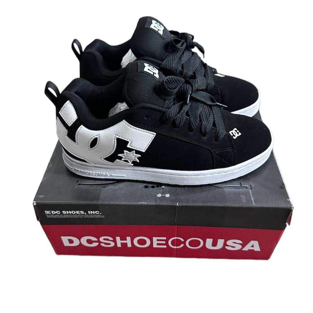 DC shoes Black white dc shoes Size 9 Sold out... Depop