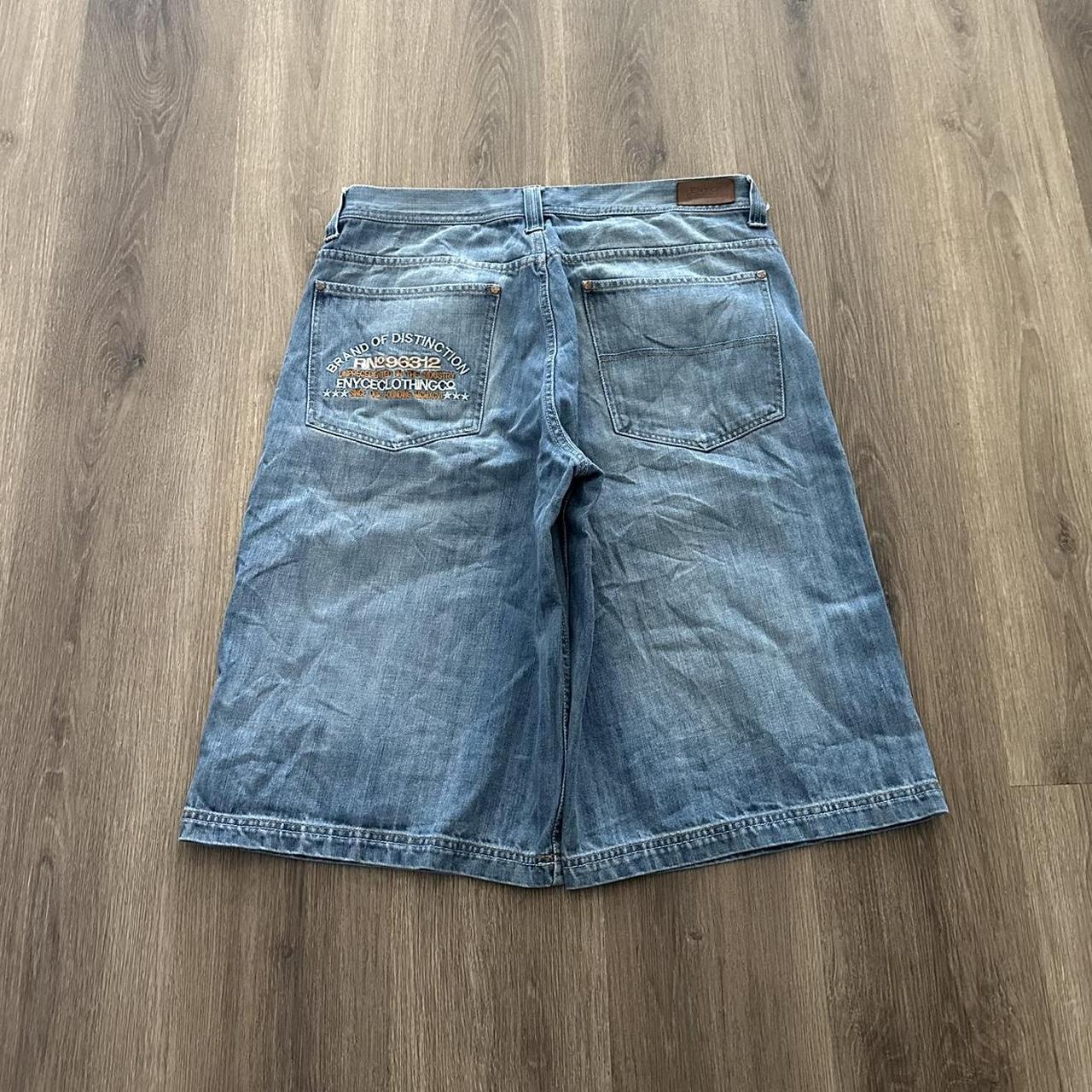 Enyce jorts Y2k grunge blue wash enyce jorts... - Depop