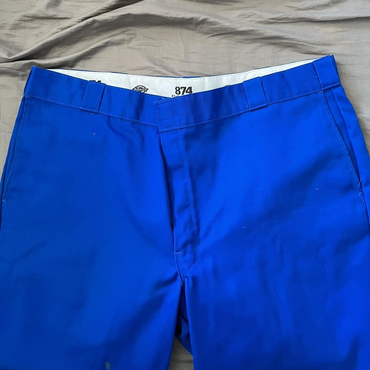 Bright blue pants dickies. Only worn once. No stains... - Depop