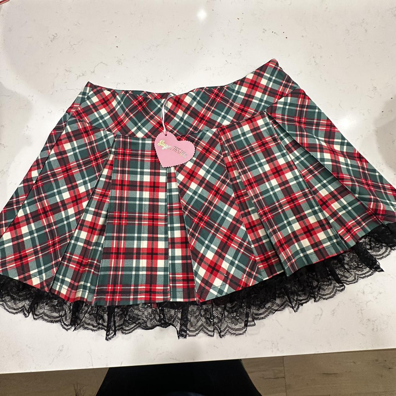 Dollskill sugar thrillz plaid skirt size large brand. Depop