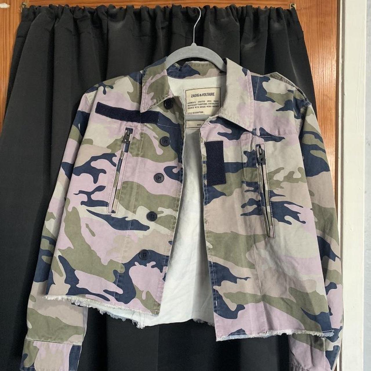 Zadig & Voltaire camo cropped newest jacket size small