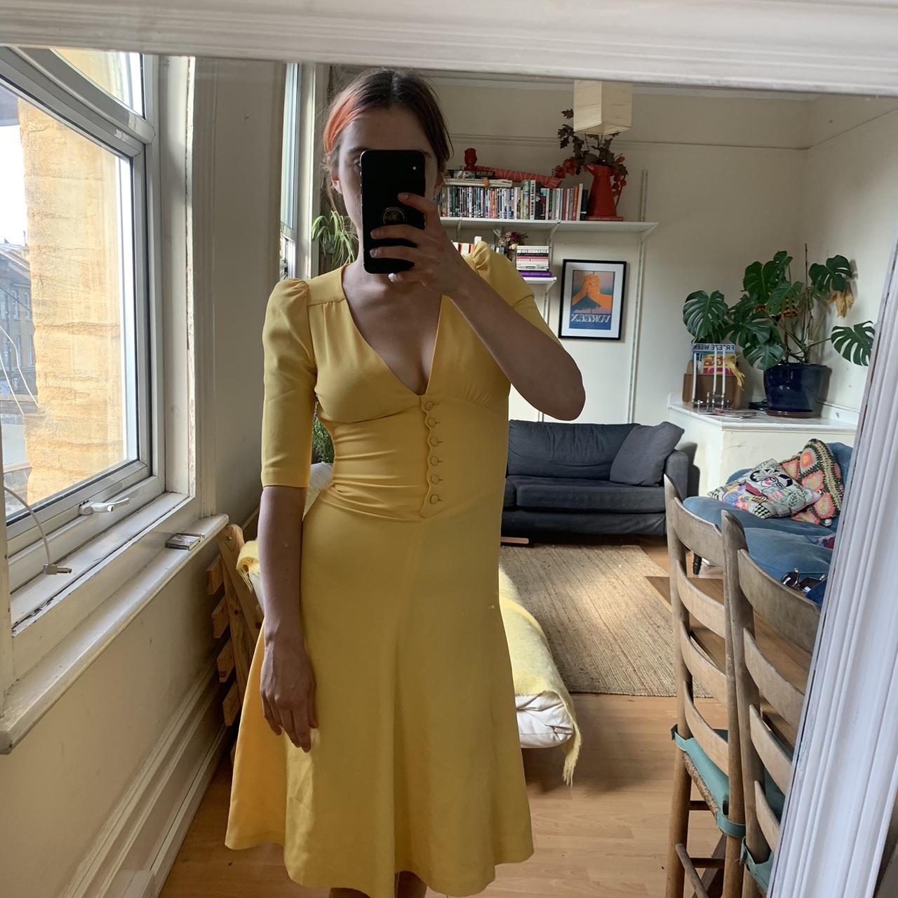 INCREDIBLE vintage yellow Biba dress Brand Biba... Depop