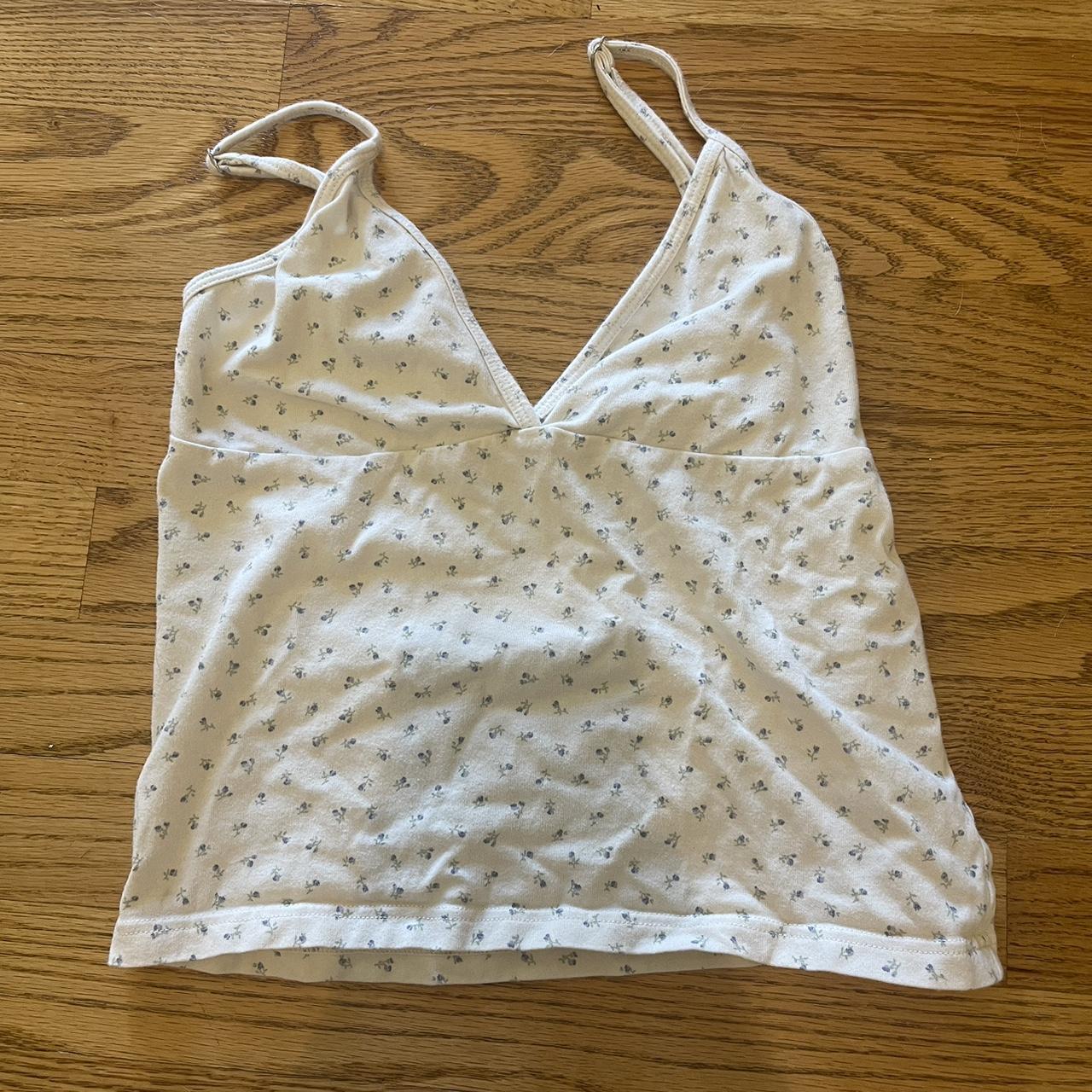 Brandy Melville floral tank Super cute tank with... - Depop