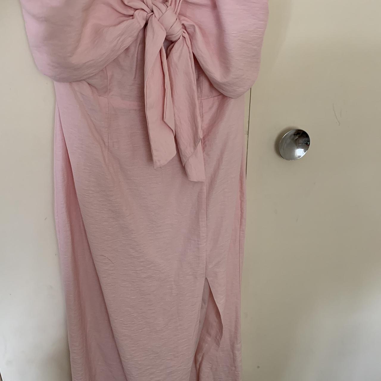 Mini strapless baby pink dress from Petal and Pup.... - Depop