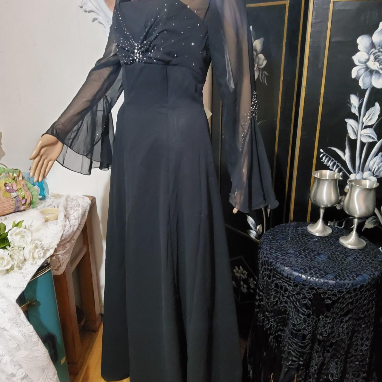 BLACK ROMANTIC GOTH DRESS BEAUTIFUL FAIRY LIKE... - Depop