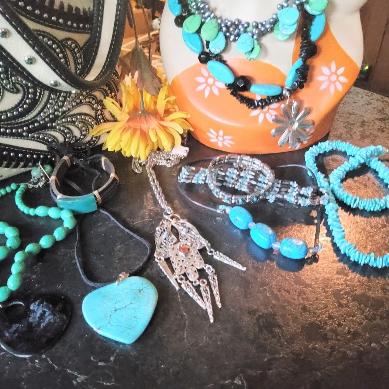 Love blue and deals on bulk jewelry?! This is - Depop