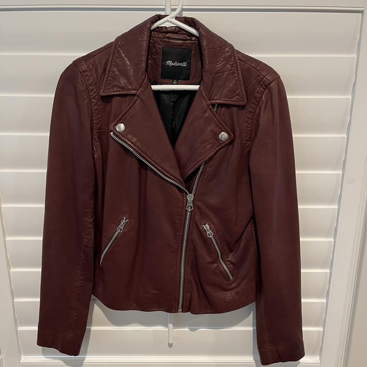 Madewell Washed Leather Motorcycle newest Jacket