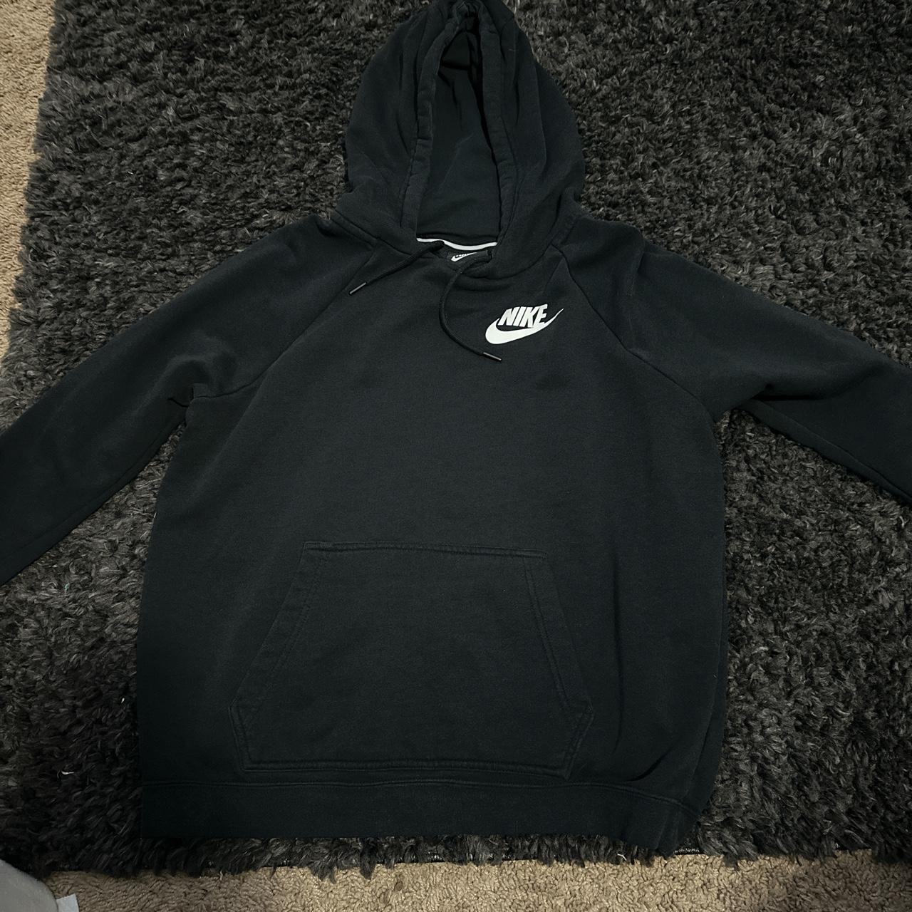 Plain Black Nike hoodie worn a few times Depop