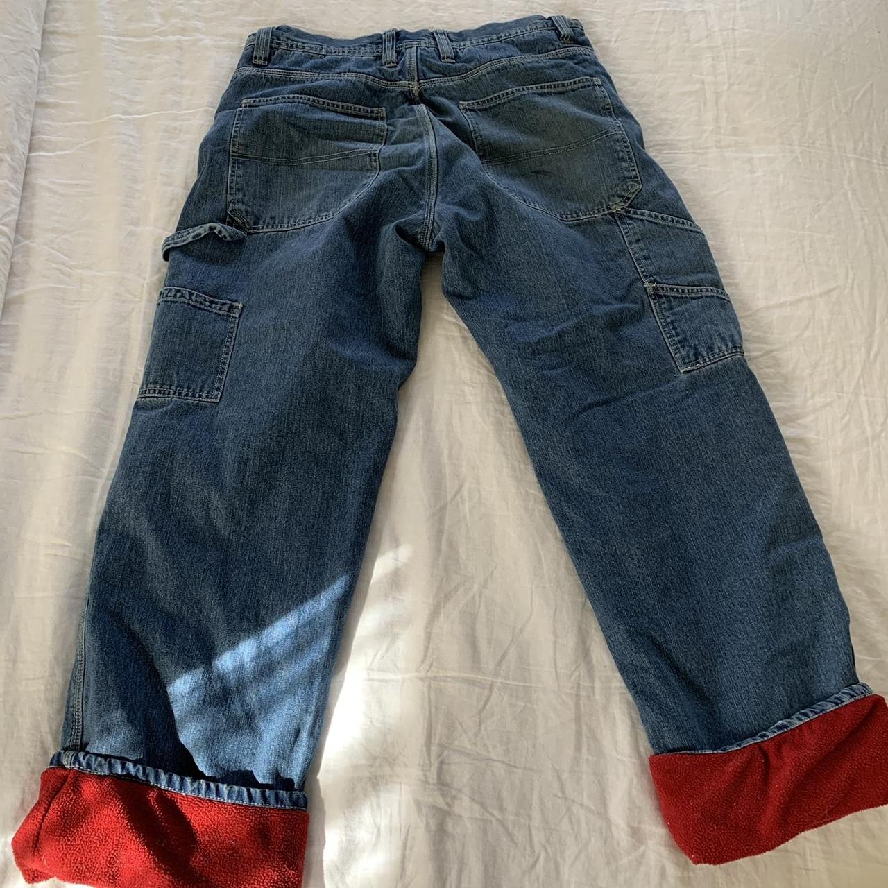 Faded Glory Men's Red and Blue Jeans | Depop