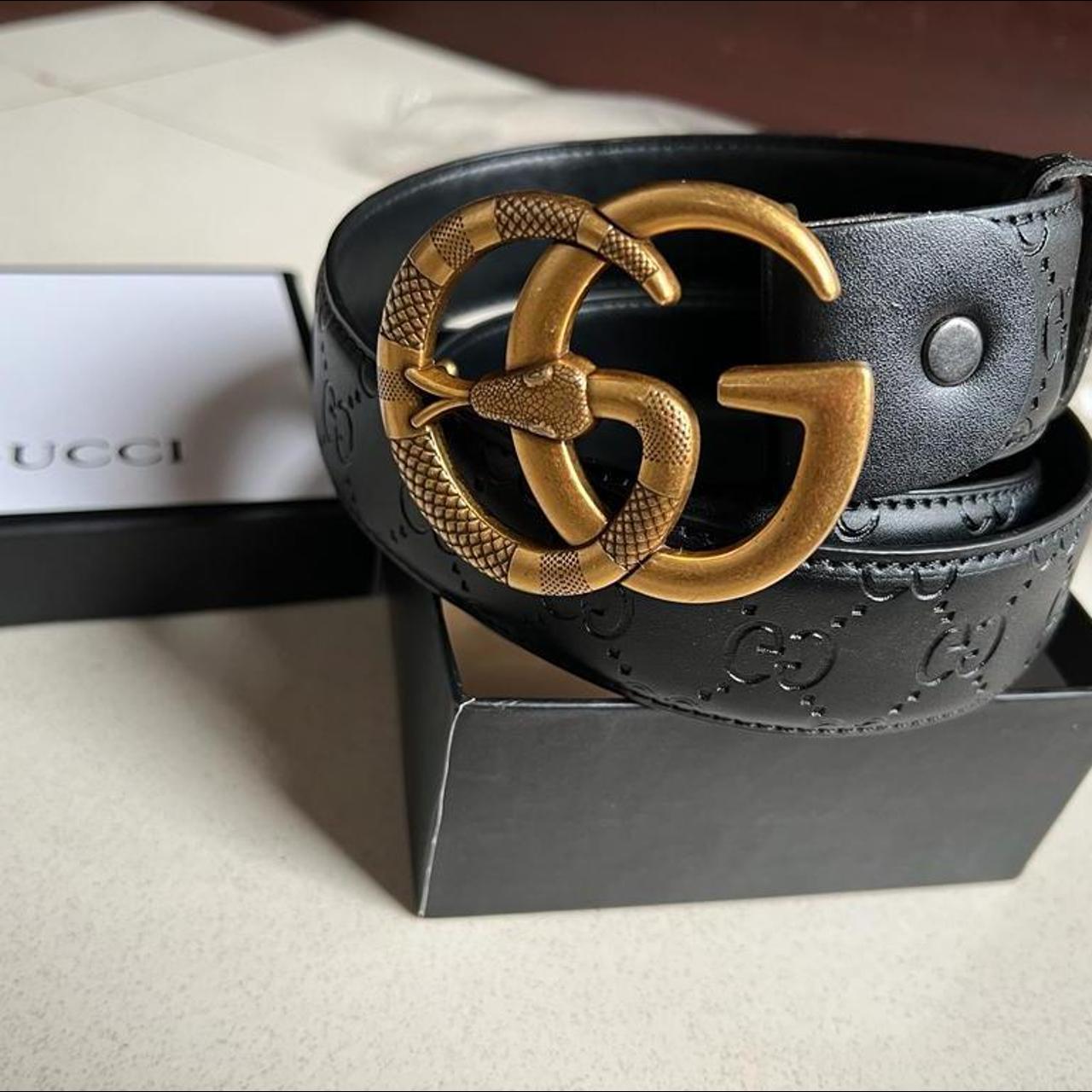 mens gold gucci belt