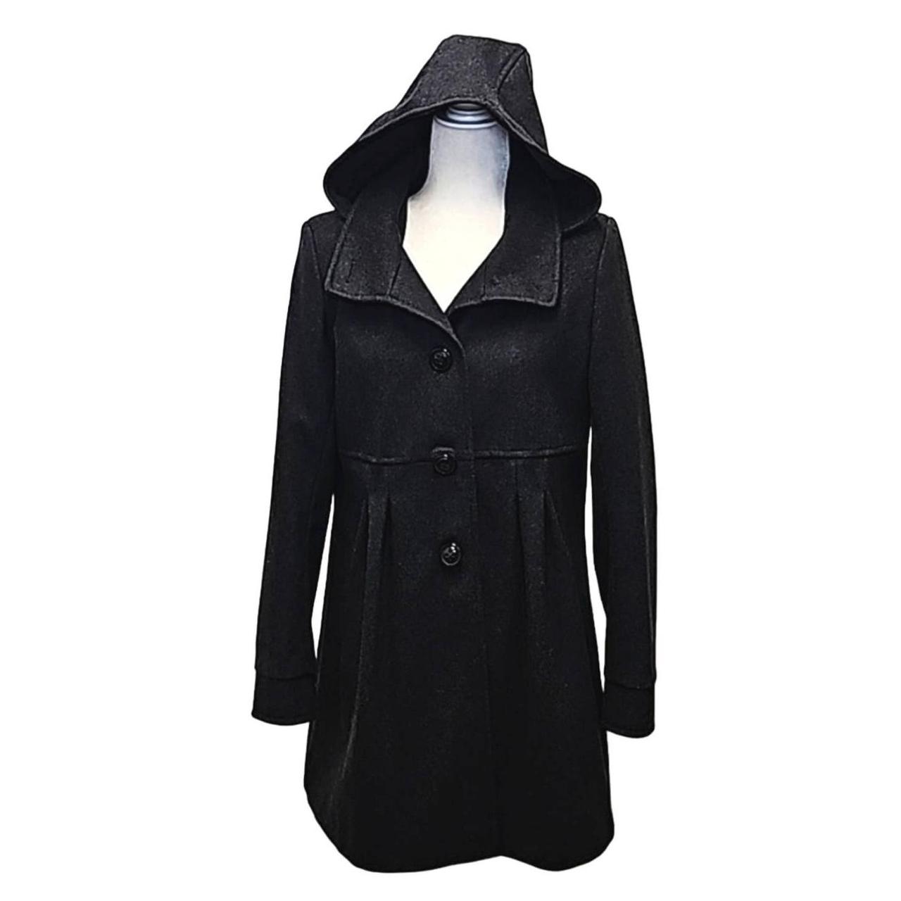 Dkny empire waist discount hooded wool coat