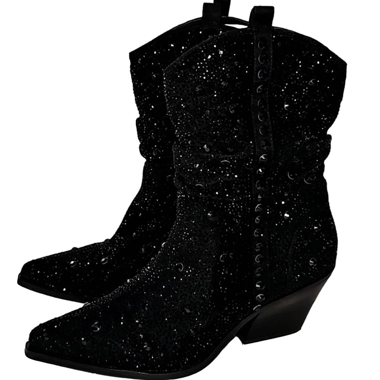 Jessica simpson clearance black rhinestone boots