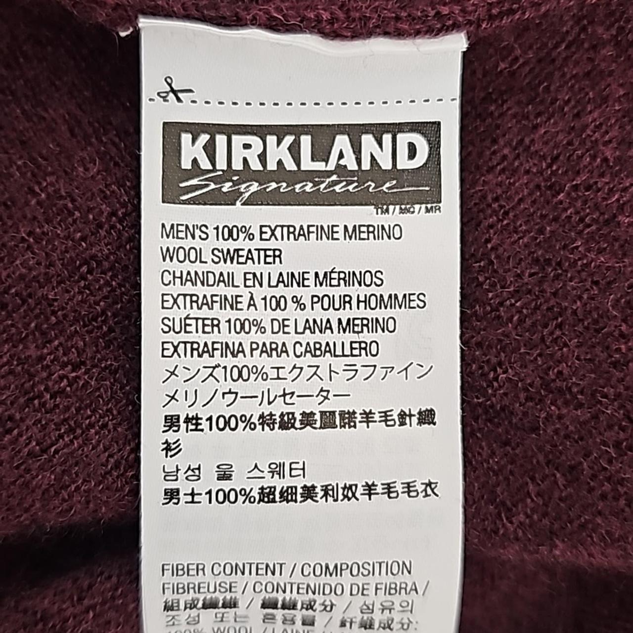 Kirkland Signature Extra Fine Merino Wool Maroon Depop