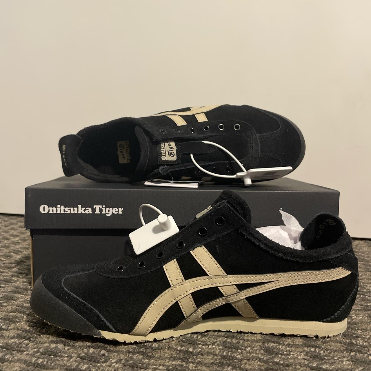 Onitsuka tiger mexico 66 clearance slip on cream black