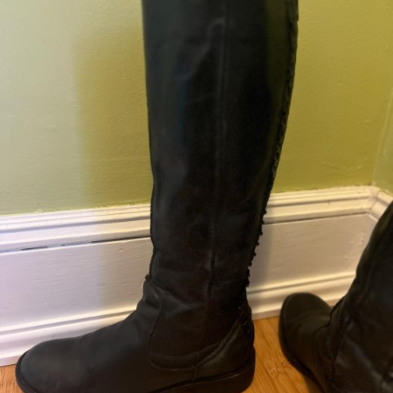 Anthropology Miss Albright Tall Boots Riding Black... - Depop