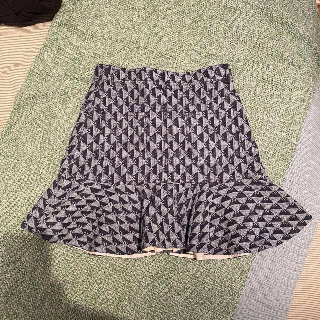 Sandro Women S Blue Skirt Depop   P0 