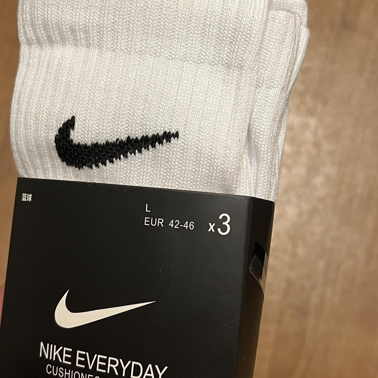 3 PACK - Nike Socks White Brand New Size Large... - Depop