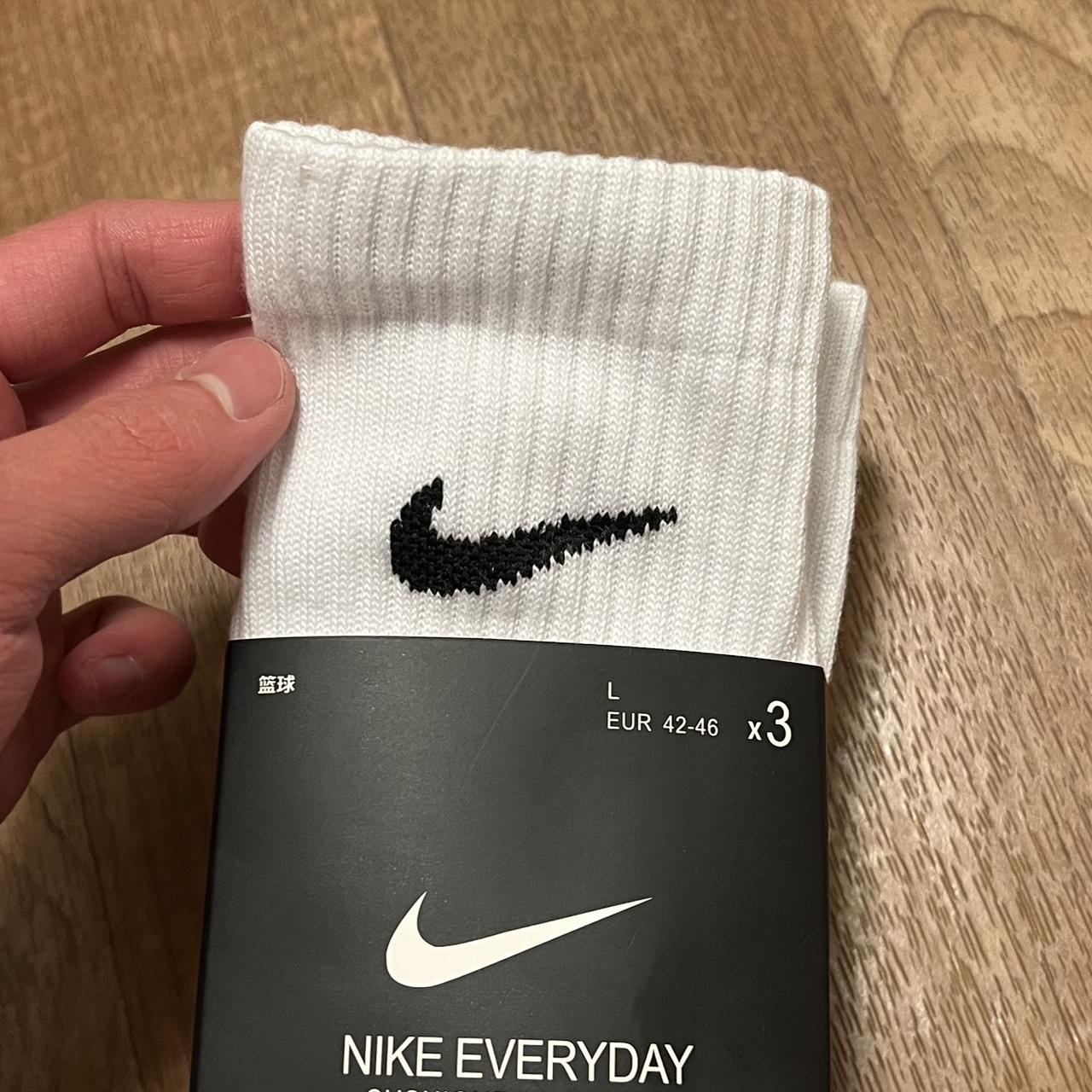 3 PACK - Nike Socks White Brand New Size Large... - Depop