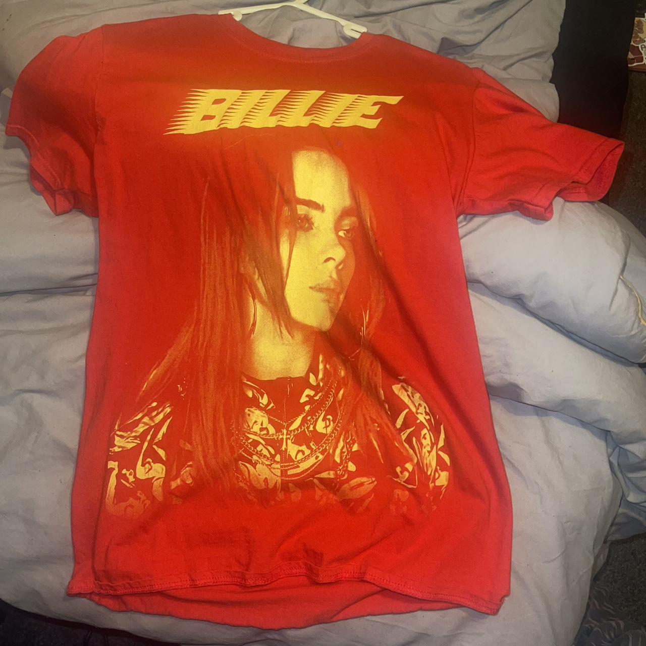 Billie Eillish red merch top Never wear so need gone... - Depop