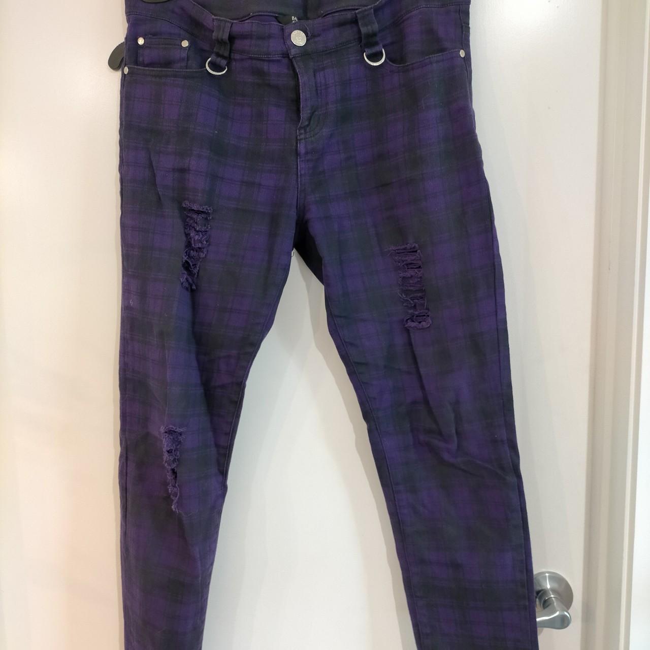 Purple tartan hot sale jeans