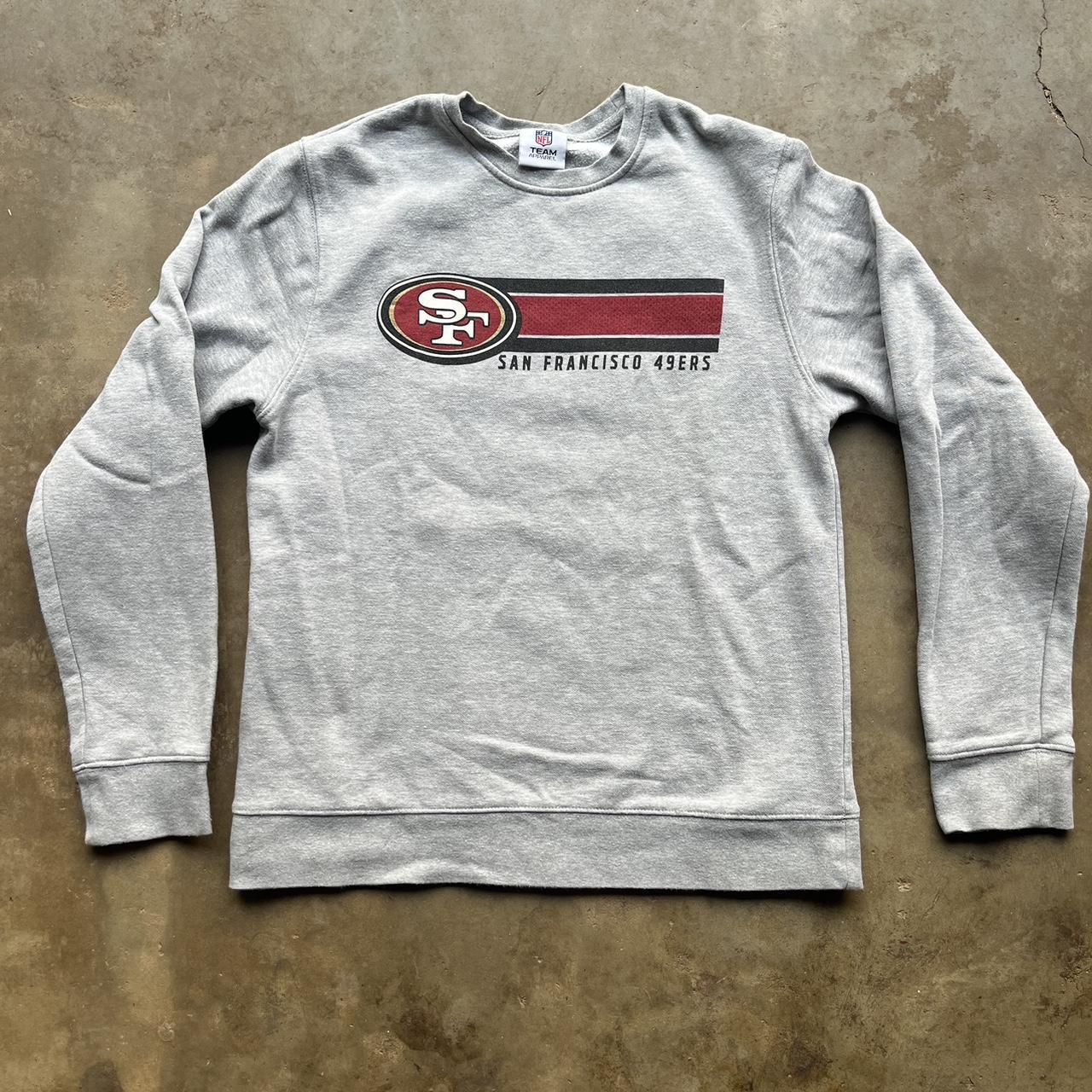 New Mens San Francisco 49ERS Sweatshirt Hoodie Gray NFL Team Apparel Size  Medium