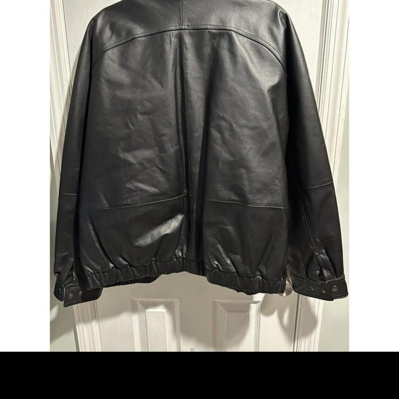 St. John's Bay men's leather bomber jacket size | Depop