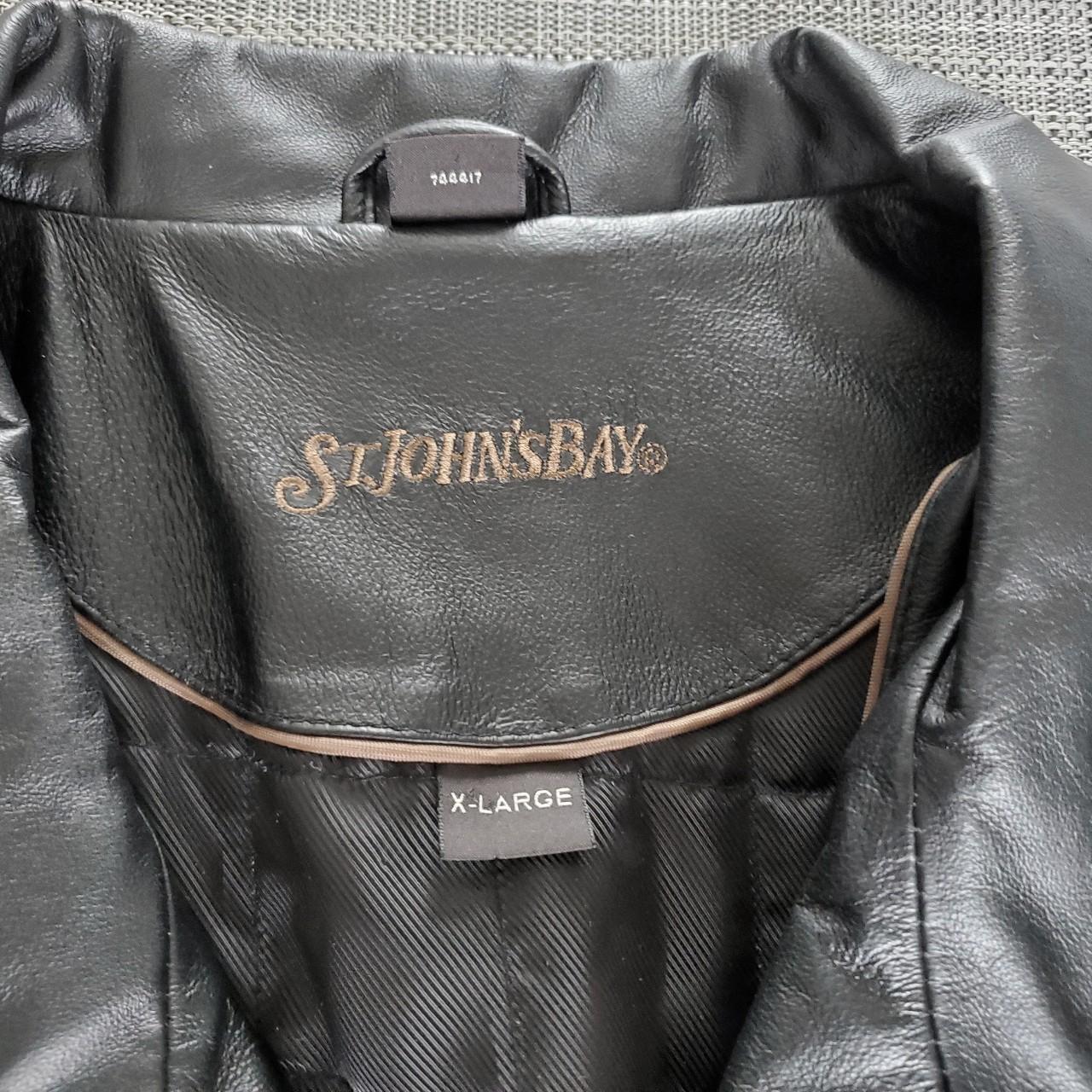 St. John's Bay men's leather bomber jacket size | Depop St. John's Bay men's leather bomber jacket size | Depop