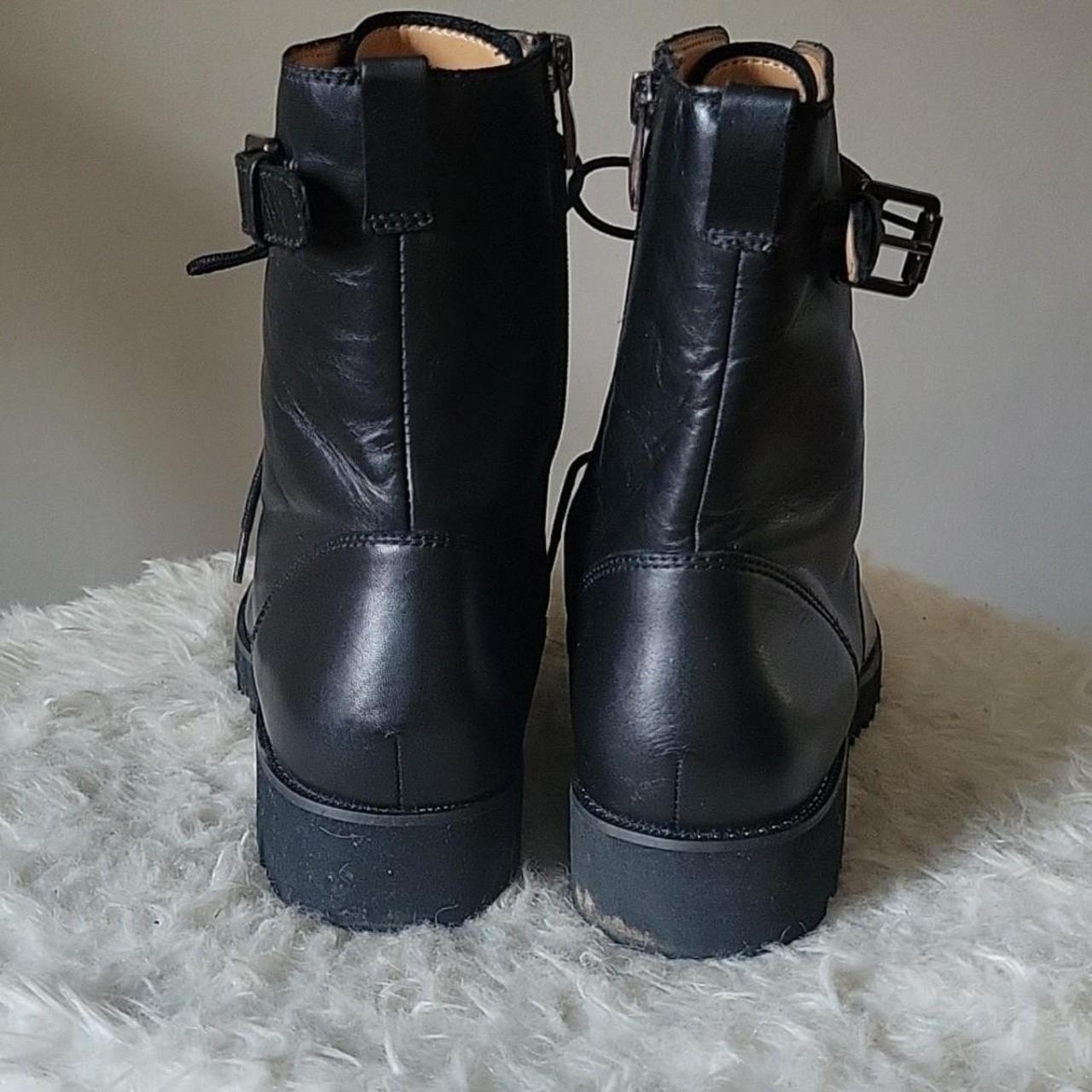 Women s Franco Sarto Canon 2 Black Combat Boots