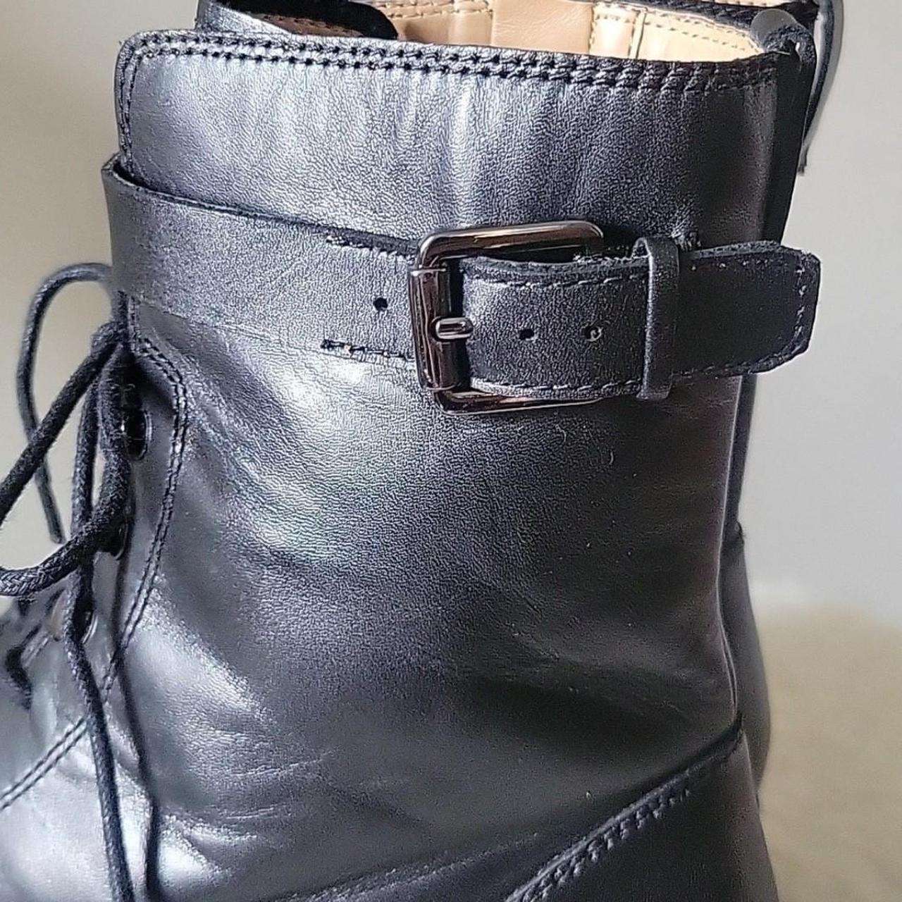 Women s Franco Sarto Canon 2 Black Combat Boots