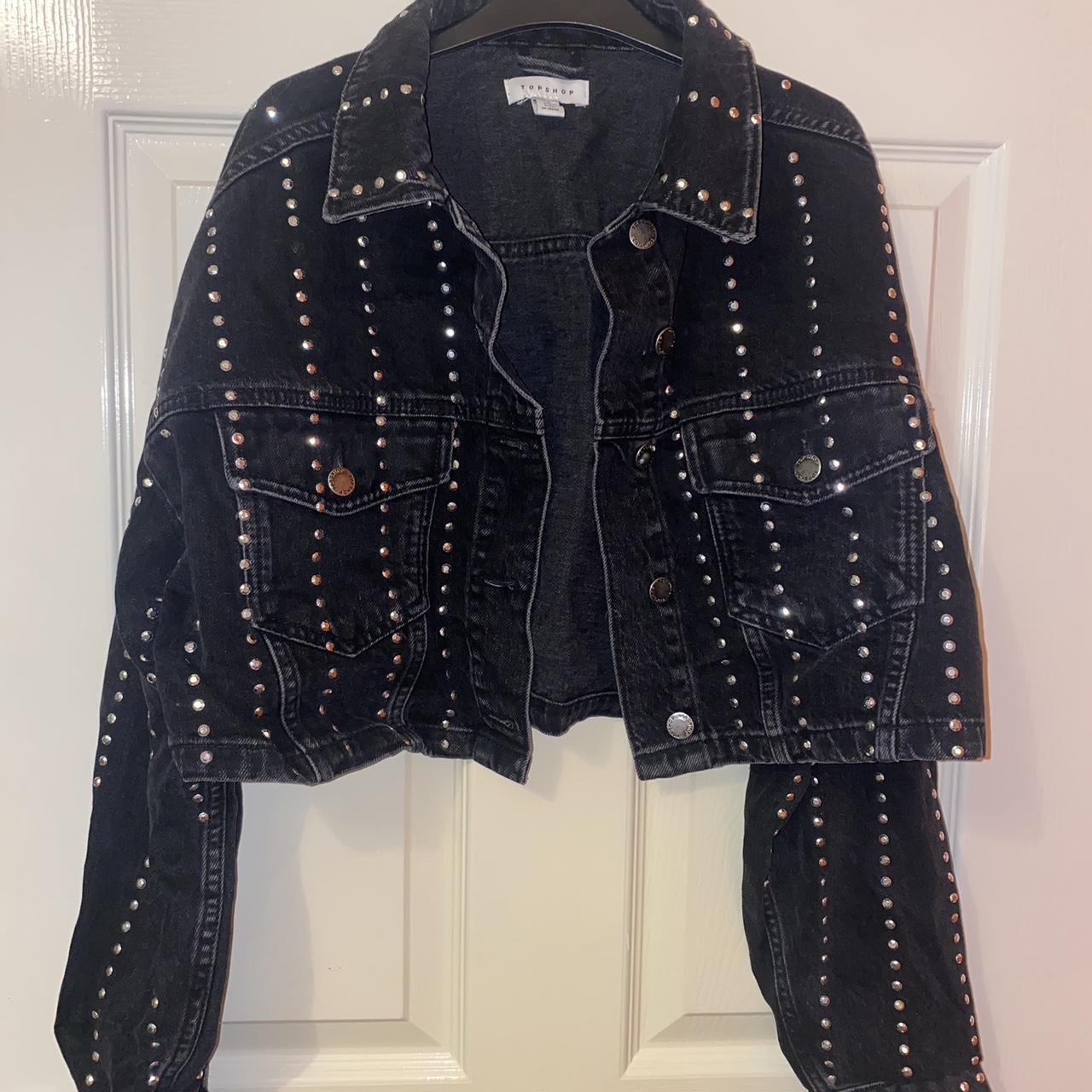 Topshop studded deals denim jacket