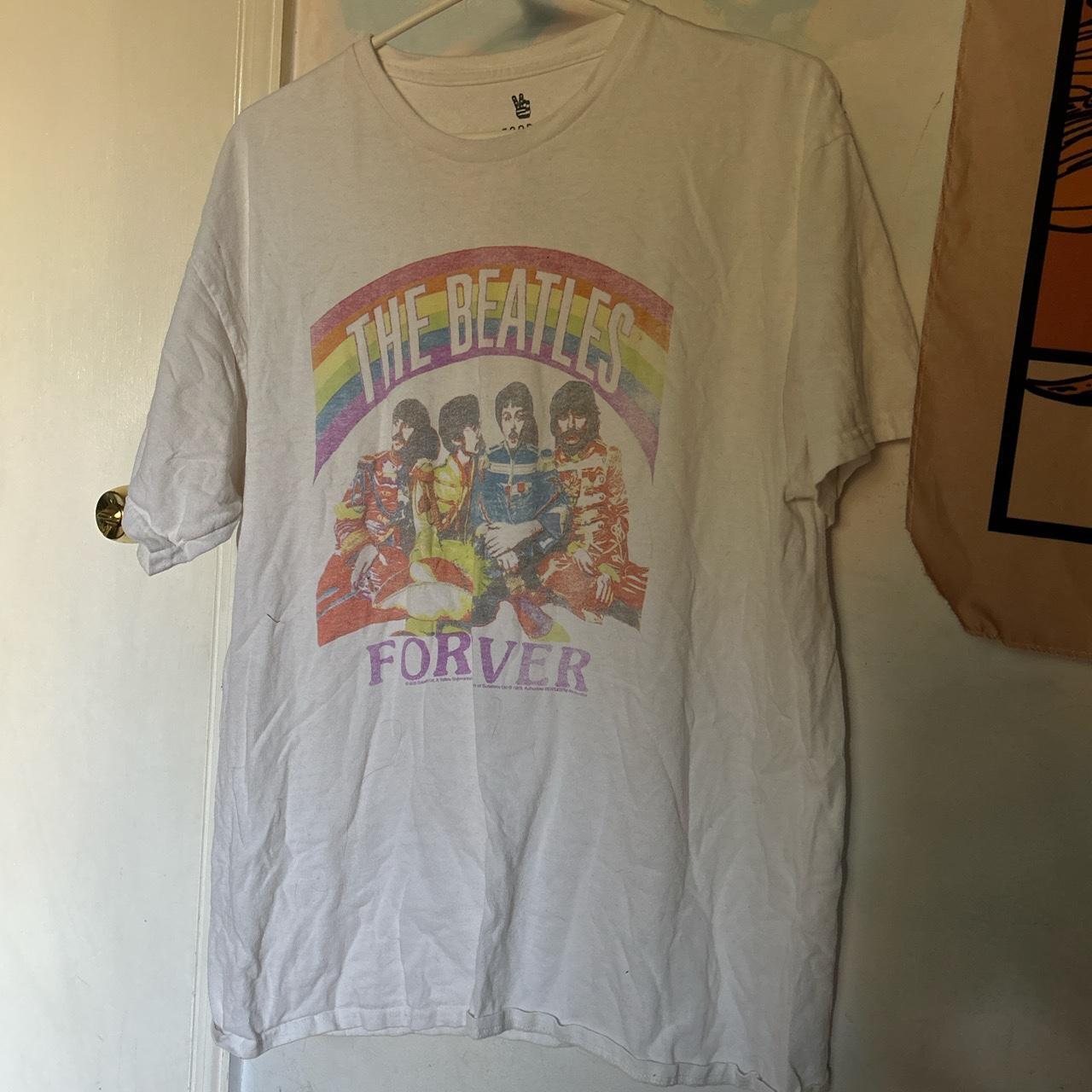 beatles rainbow tee by junk food clothing size... Depop