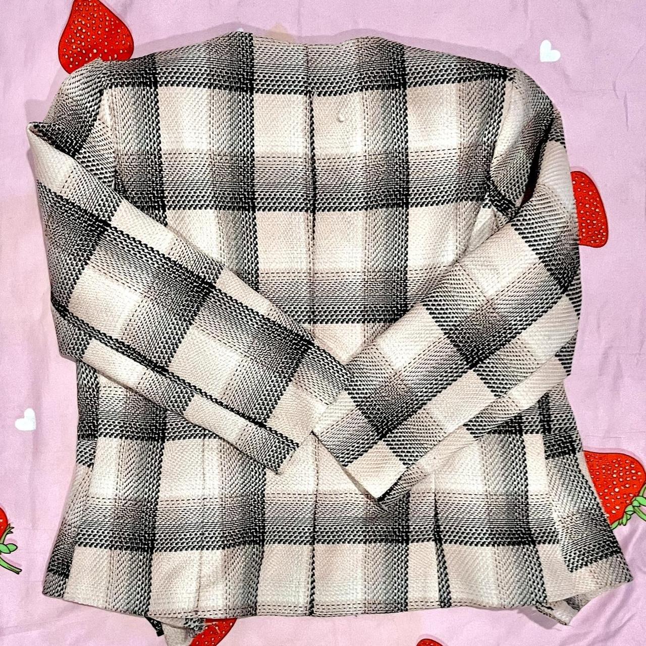 Macy's Women's Pink and Black Coat Depop