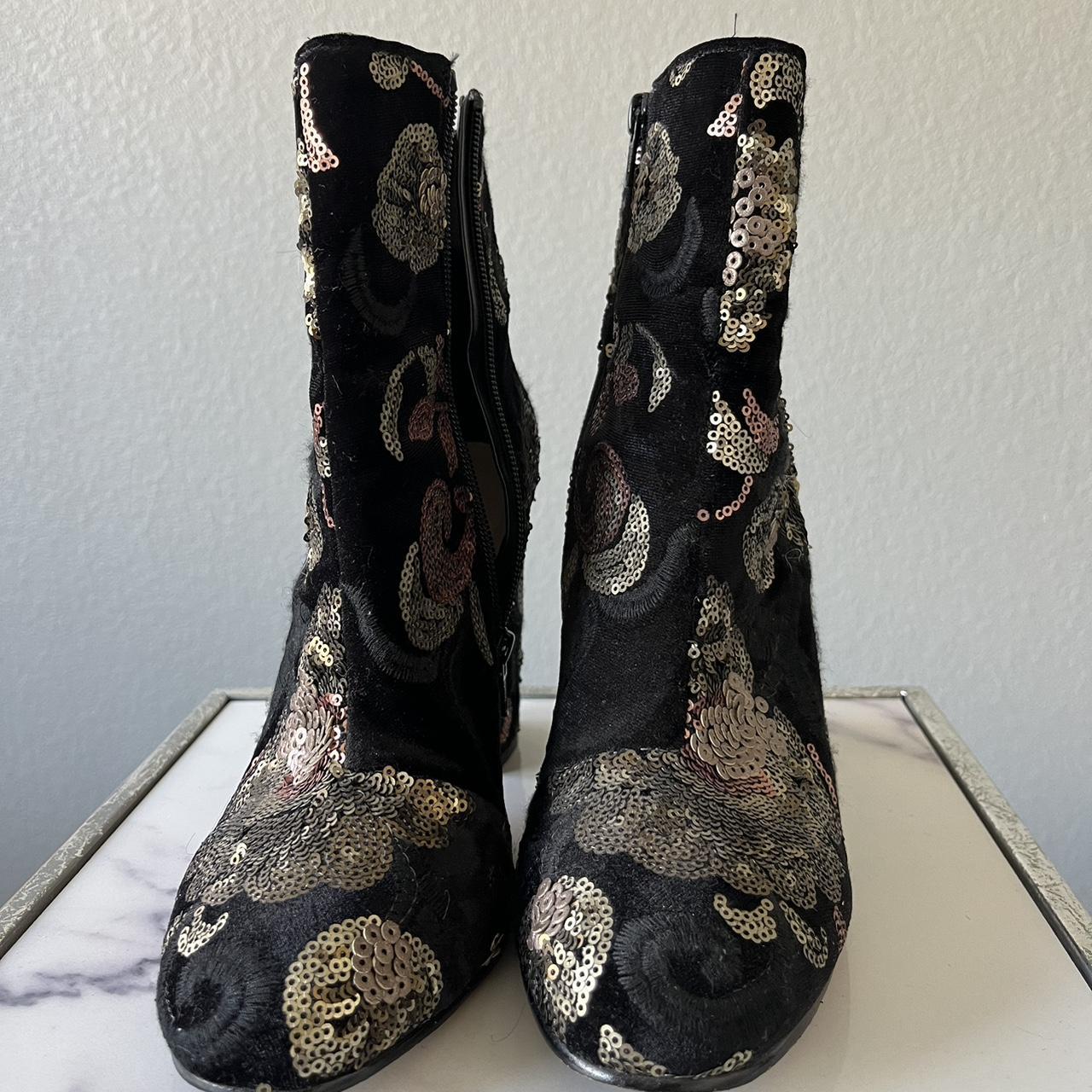 aldo black and gold boots