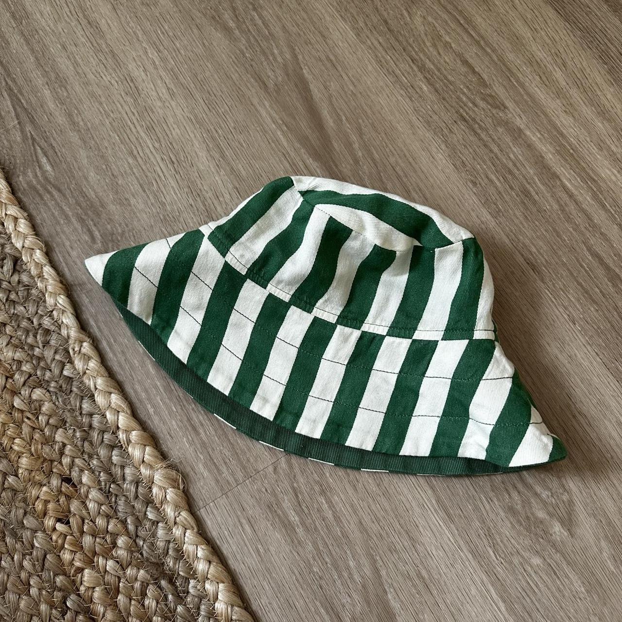 Women's Green and White Hat | Depop