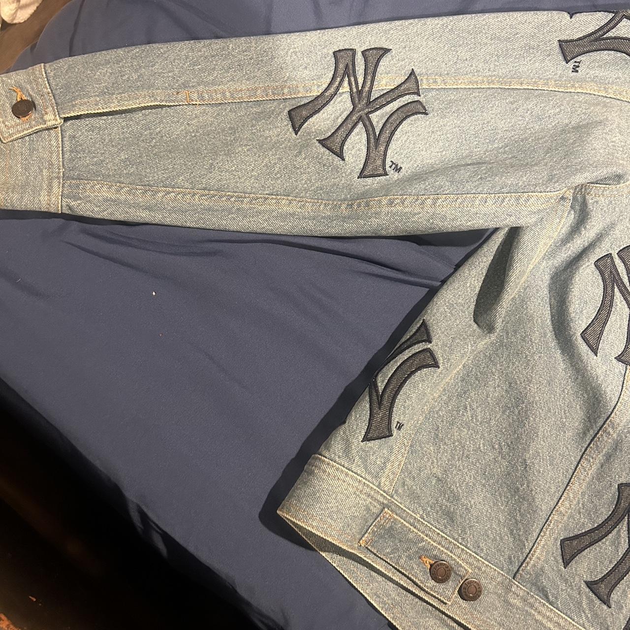 Supreme x Yankees denim jacket Size L | Depop Supreme x Yankees denim jacket Size L | Depop