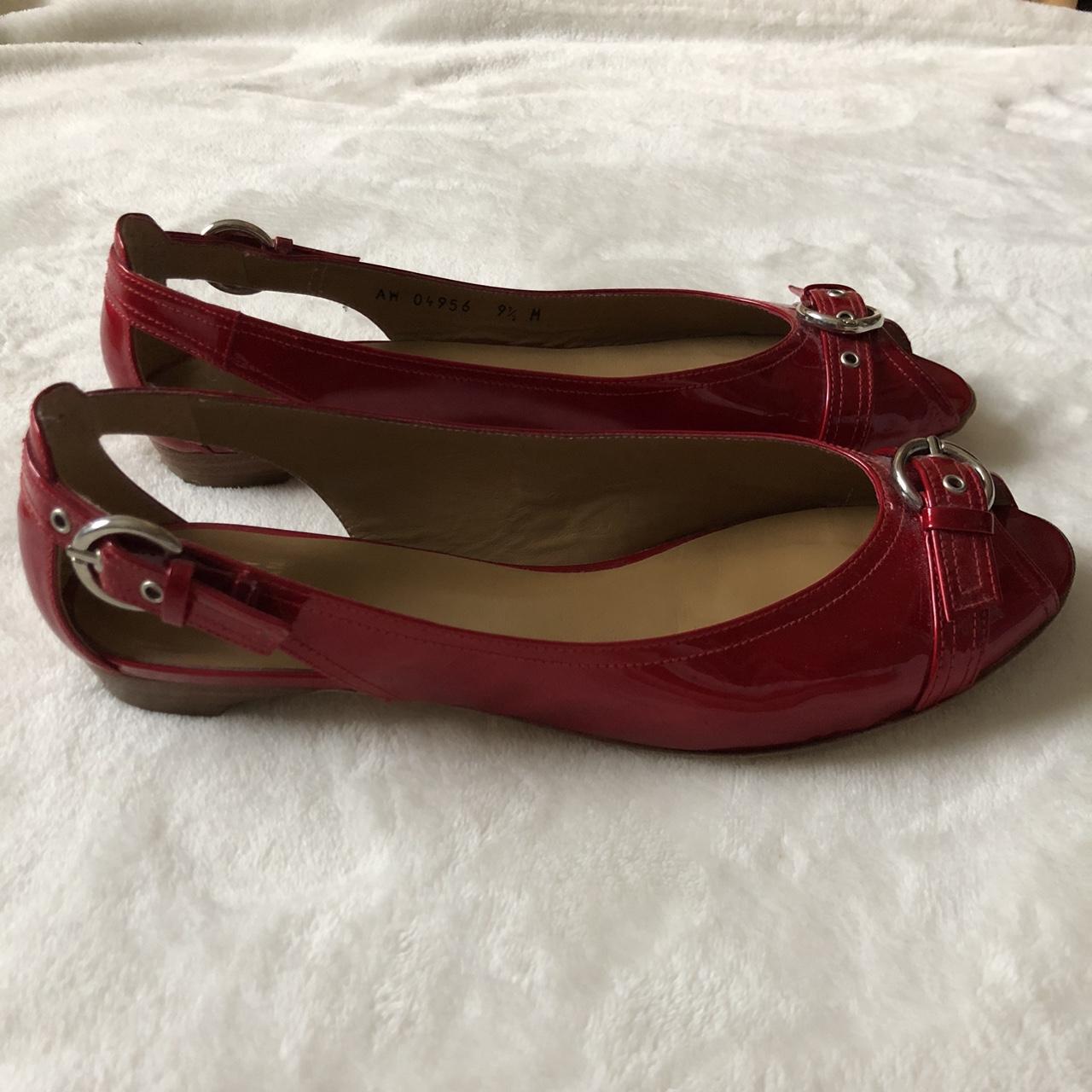 Stuart Weitzman Women's Red and Silver Ballet-shoes (2)