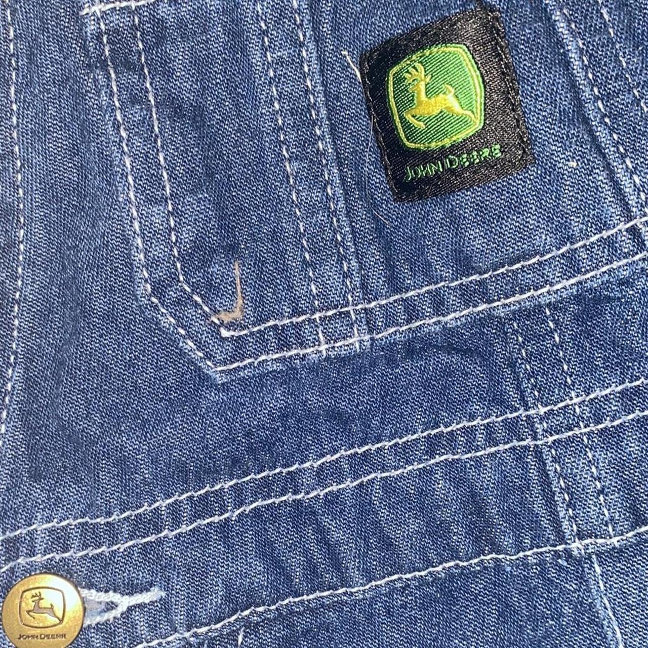 John Deere Denim Overalls One Piece Outfit Jean Logo... Depop