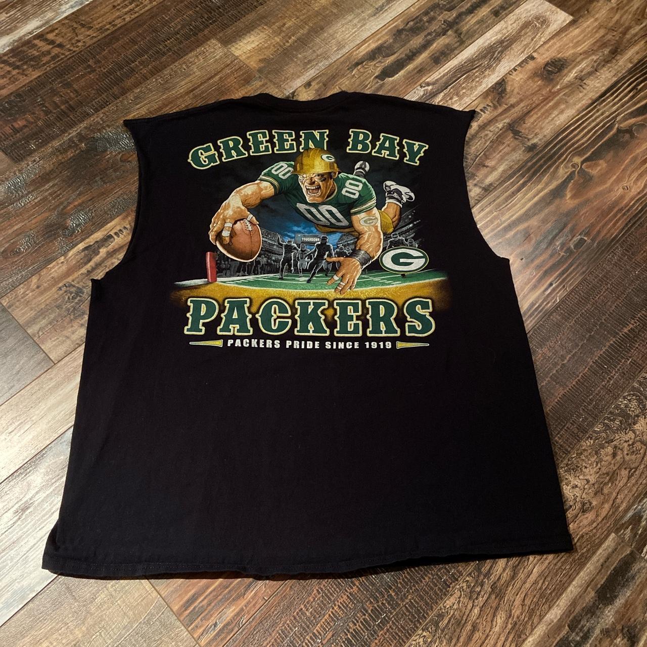 Majestic Green Bay Packers T-Shirt Sz L - Large Used - Depop