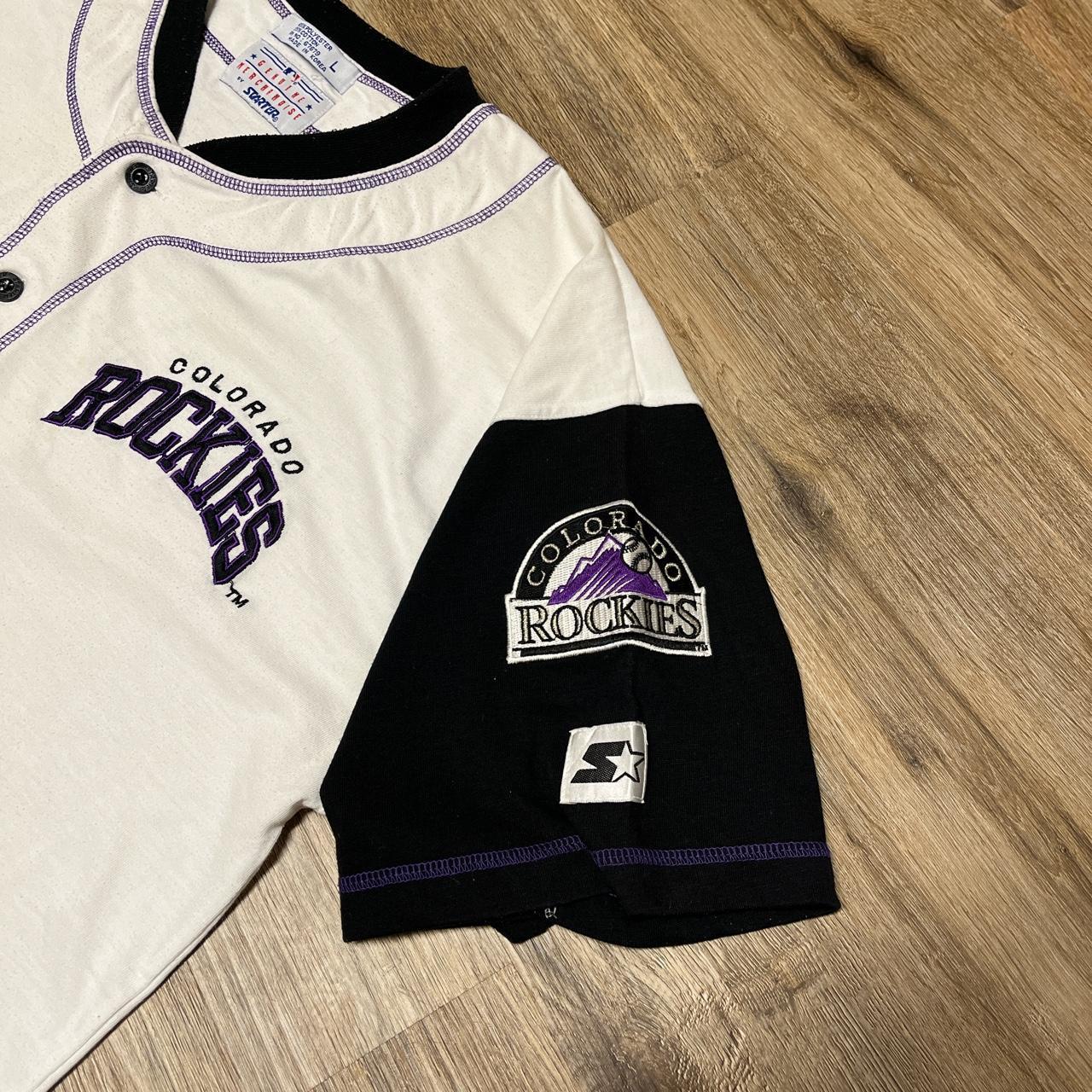 Vintage Colorado Rockies Starter Jersey 1990s Pin - Depop