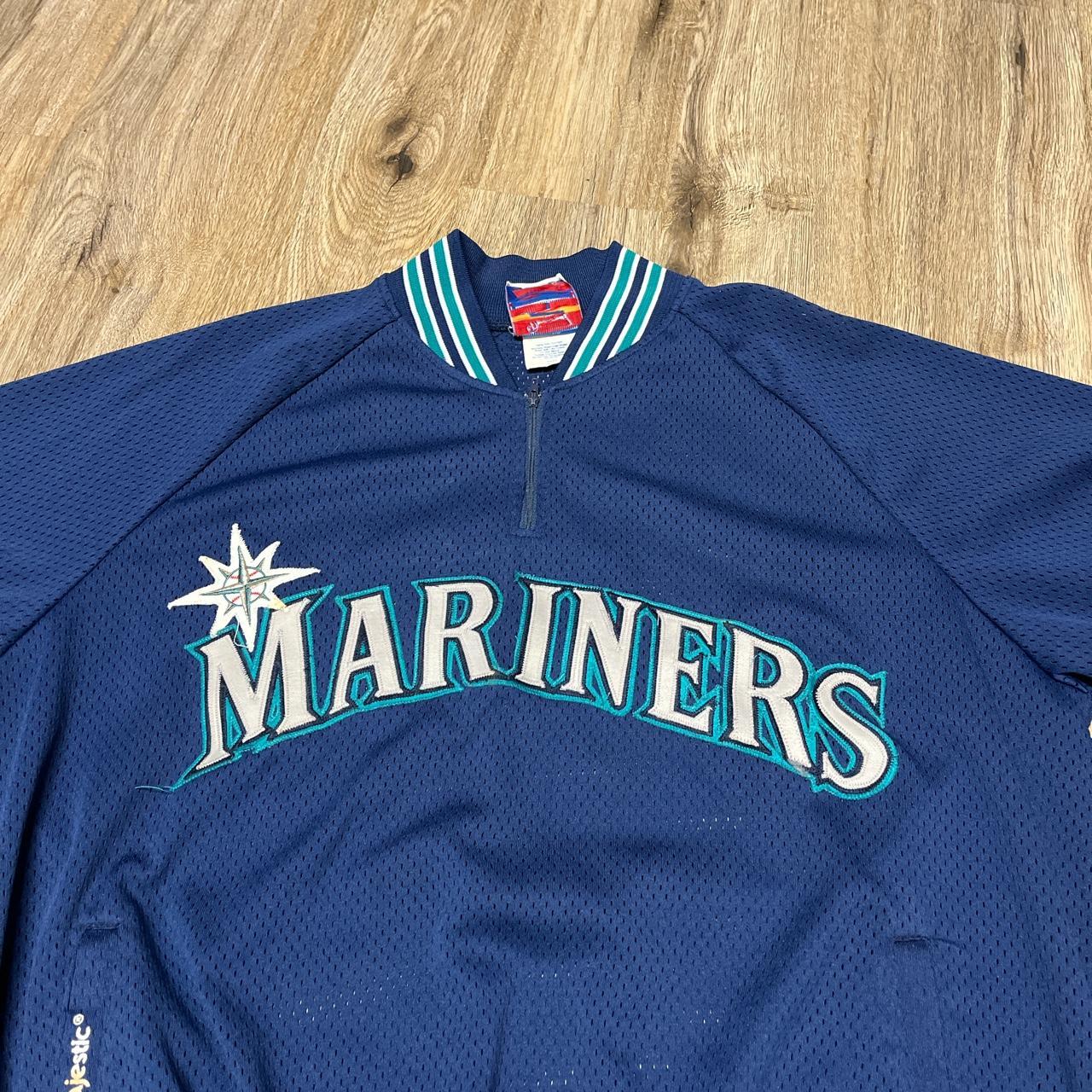 Vintage Majestic Seattle Mariners Stitched Blank - Depop