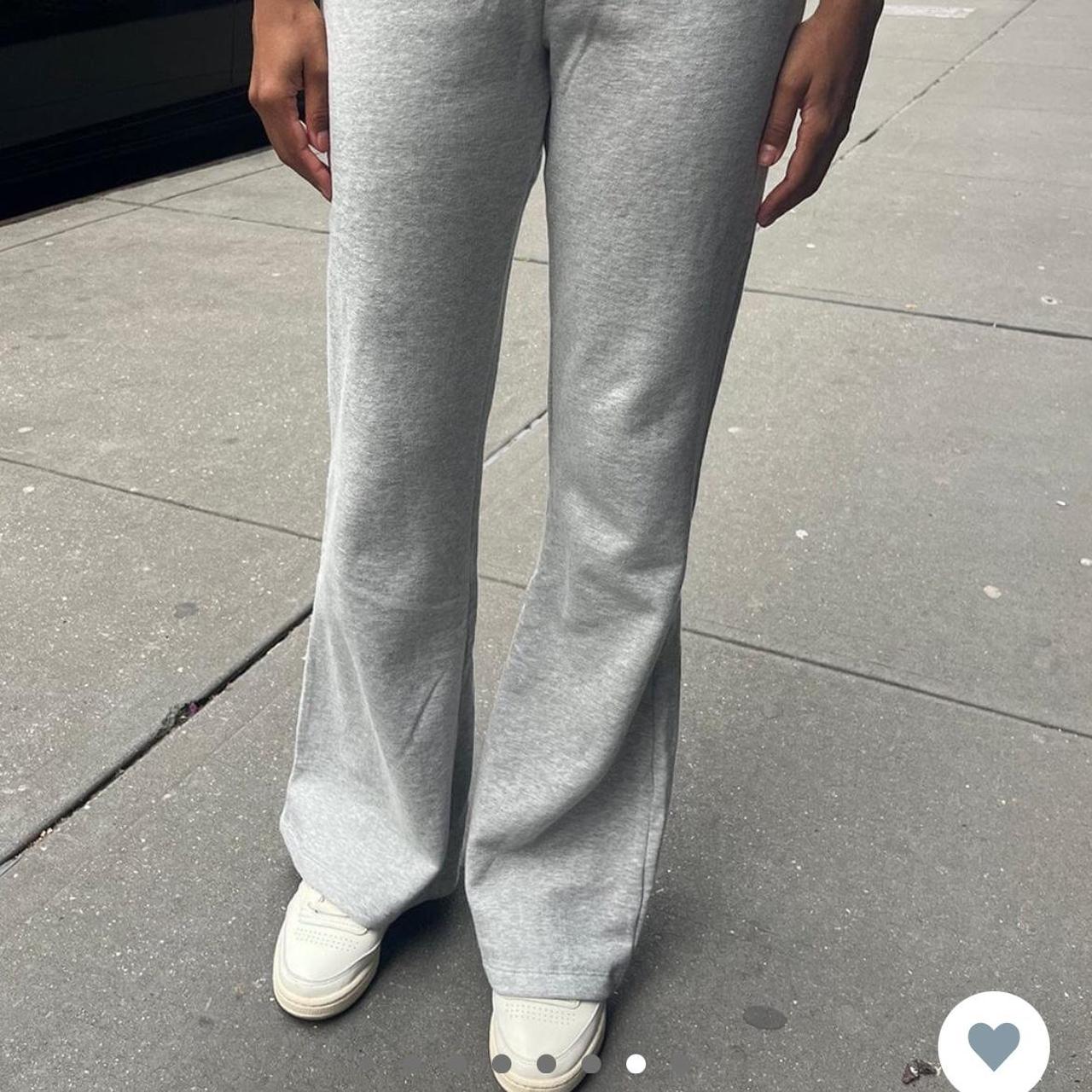 White Hillary Yoga Pants from Brandy Melville A - Depop