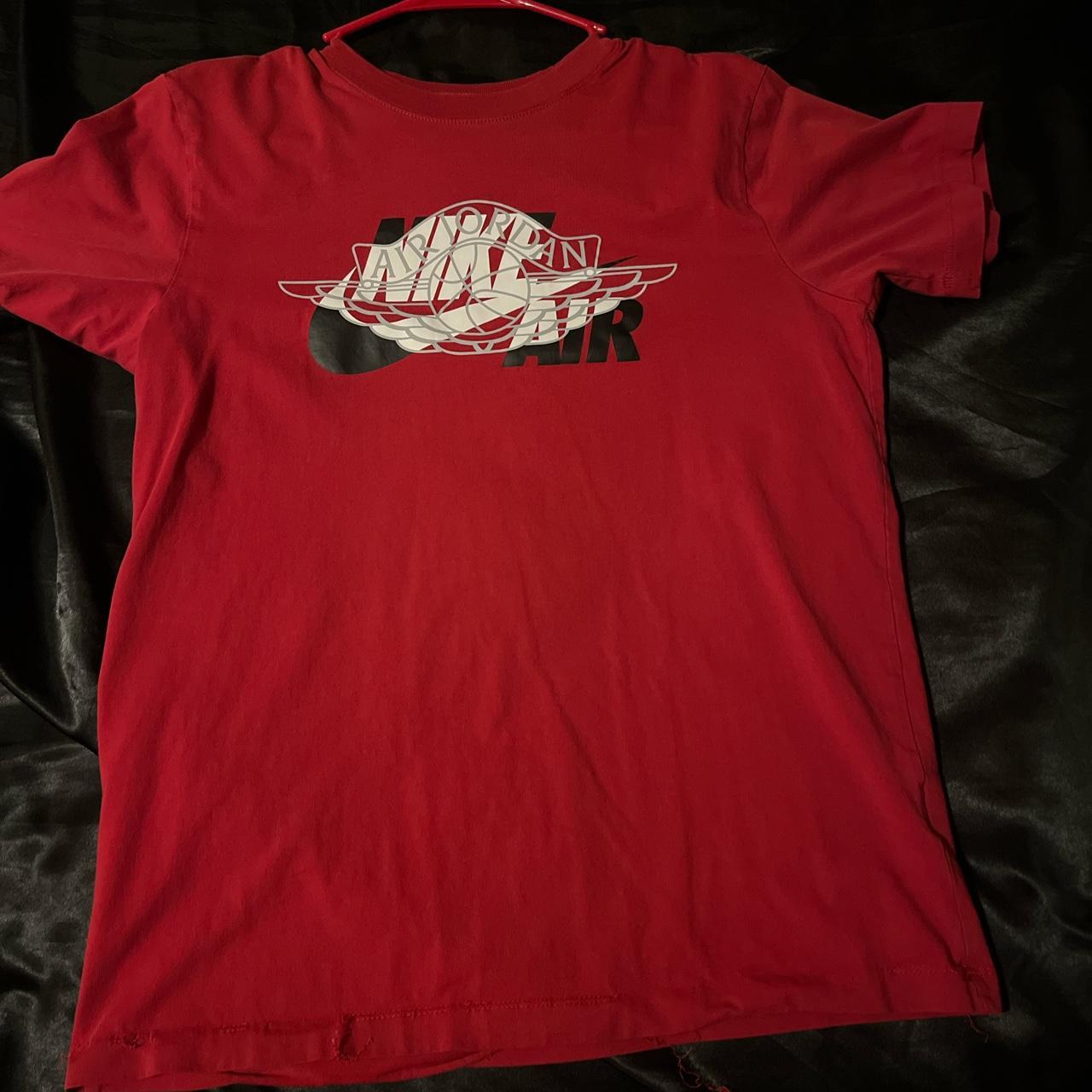 Nike air, Jordan red vintage shirt Depop