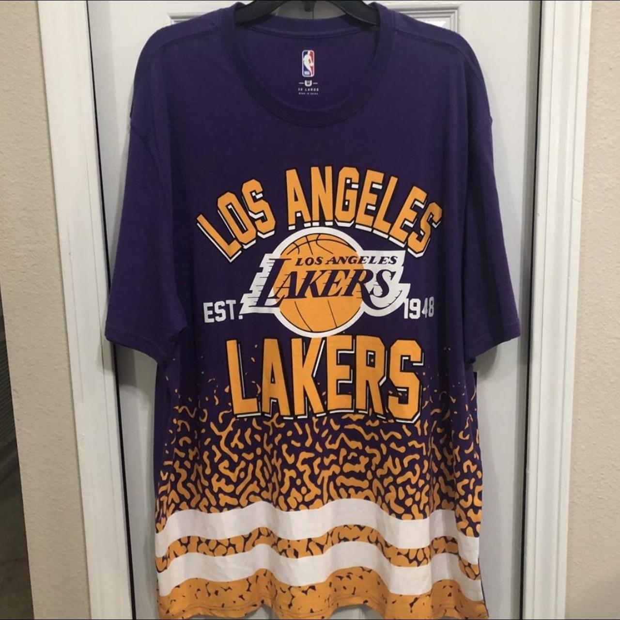 NBA Los Angeles Lakes Kobe Bryant Purple Short Sleeve Men Tshirt