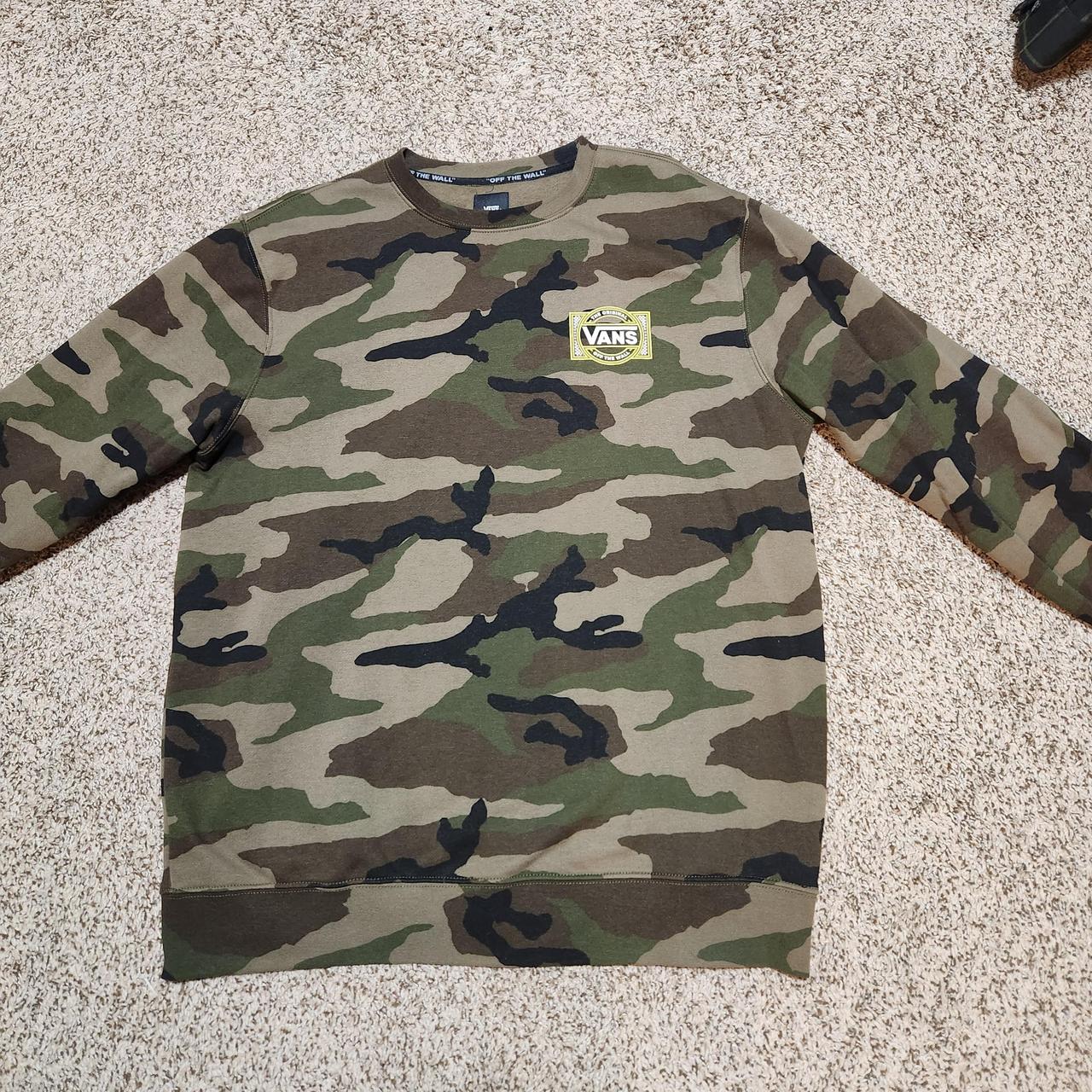 Camouflage Vans Sweatshirt Mens Vans Camo Crewneck Men's