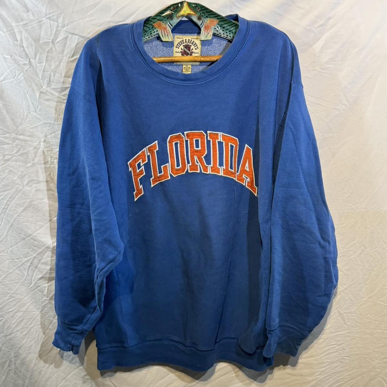 - vintage blue ‘Florida state’ crewneck - size... - Depop