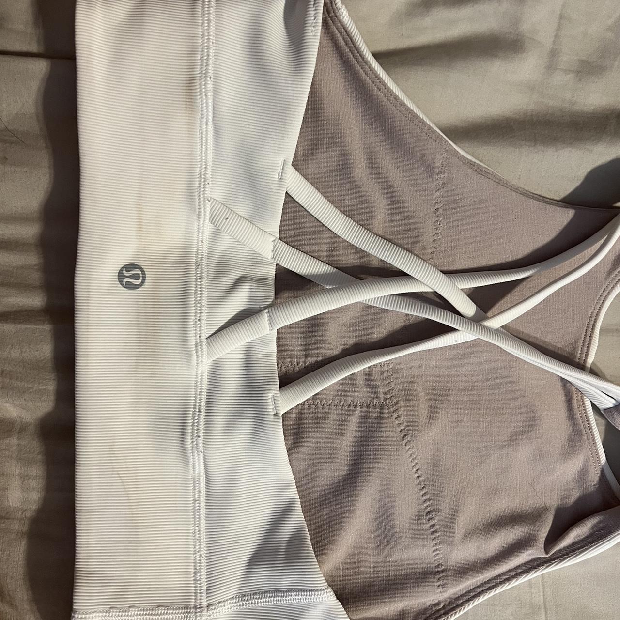 White Lululemon bra / top. Size 4 or 6. Doesn’t have... Depop