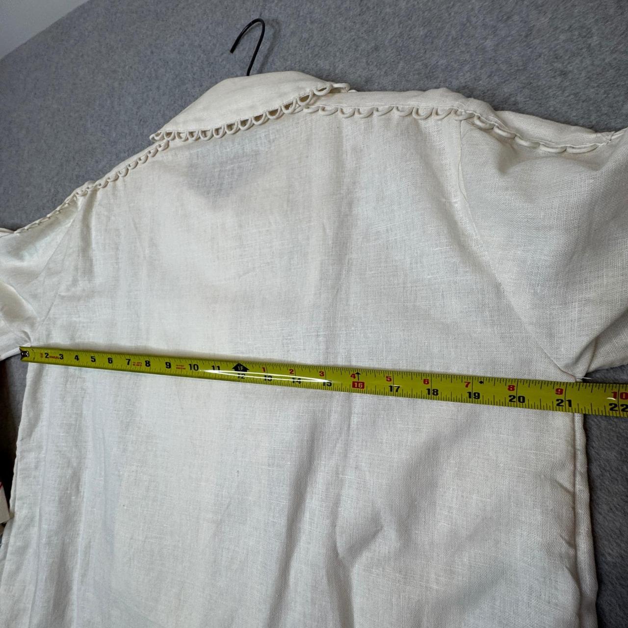 Vintage Women's Blouse - White/Red - M – Vintage … - image 7