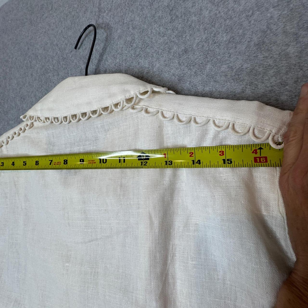 Vintage Women's Blouse - White/Red - M – Vintage … - image 6